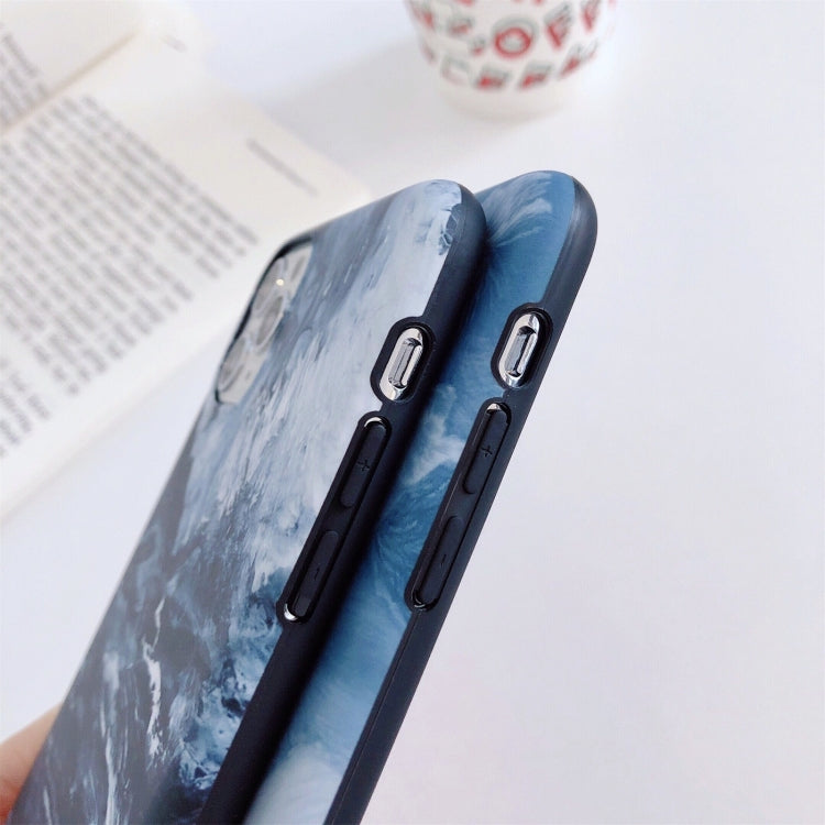 For iPhone 13 mini Natural Landscape Pattern IMD Workmanship TPU Phone Case
