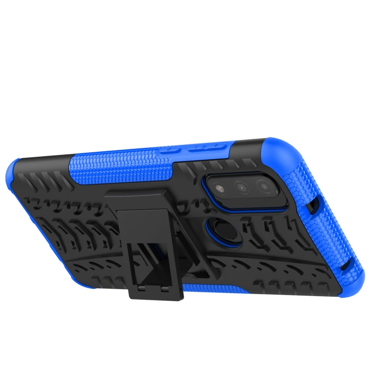 For Motorola Moto G Pure Tire Texture Shockproof TPU+PC Phone Case with Holder
