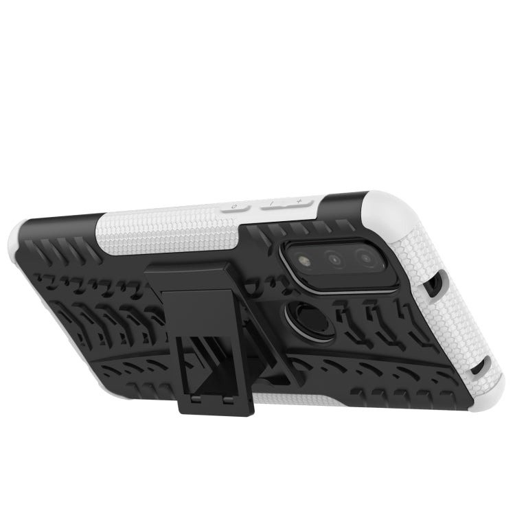 For Motorola Moto G Pure Tire Texture Shockproof TPU+PC Phone Case with Holder