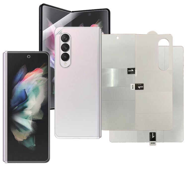 Full Screen Protector Explosion-proof Hydrogel Film For Samsung Galaxy Z Fold3 5G(Internal+External+Back Screen)