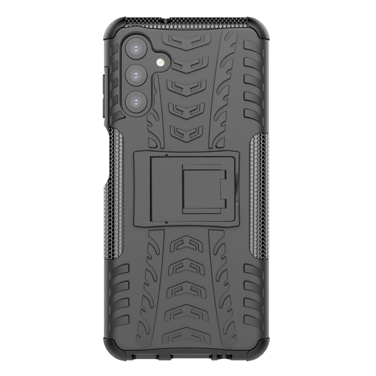 For Samsung Galaxy A13 5G Tire Texture Shockproof TPU+PC Phone Case with Holder