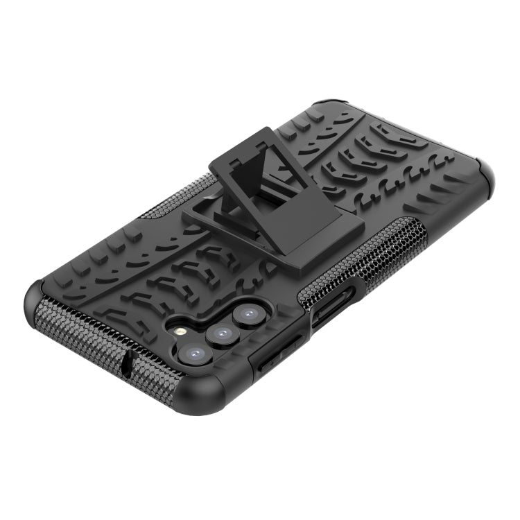 For Samsung Galaxy A13 5G Tire Texture Shockproof TPU+PC Phone Case with Holder
