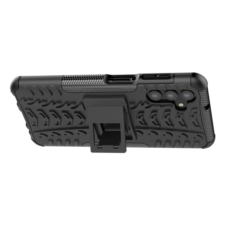 For Samsung Galaxy A13 5G Tire Texture Shockproof TPU+PC Phone Case with Holder
