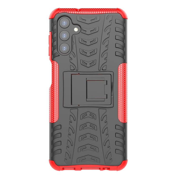 For Samsung Galaxy A13 5G Tire Texture Shockproof TPU+PC Phone Case with Holder