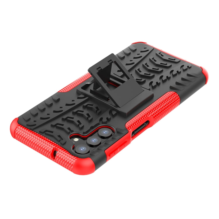 For Samsung Galaxy A13 5G Tire Texture Shockproof TPU+PC Phone Case with Holder