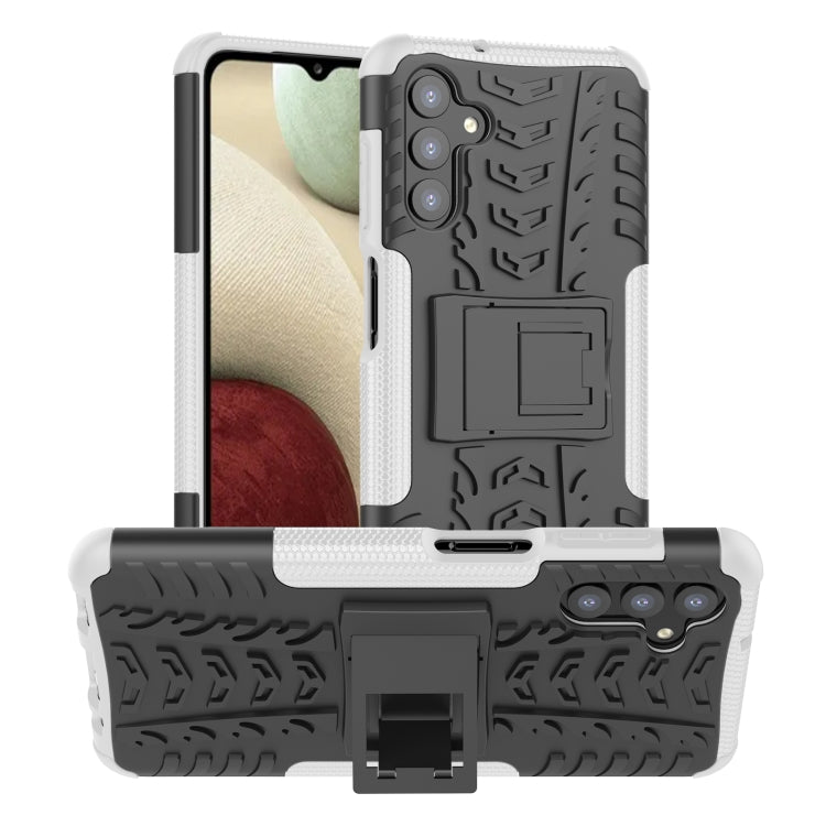 For Samsung Galaxy A13 5G Tire Texture Shockproof TPU+PC Phone Case with Holder
