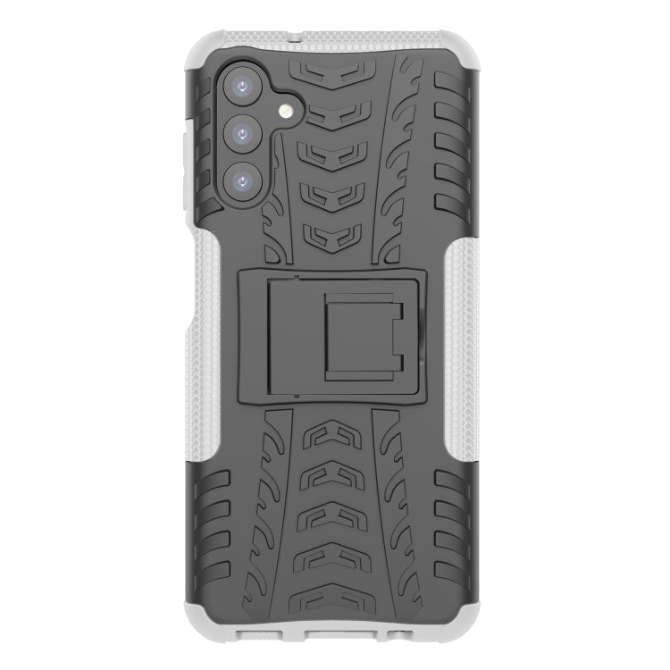 For Samsung Galaxy A13 5G Tire Texture Shockproof TPU+PC Phone Case with Holder