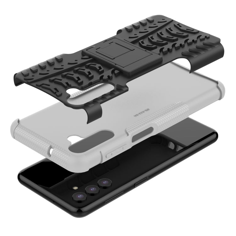 For Samsung Galaxy A13 5G Tire Texture Shockproof TPU+PC Phone Case with Holder