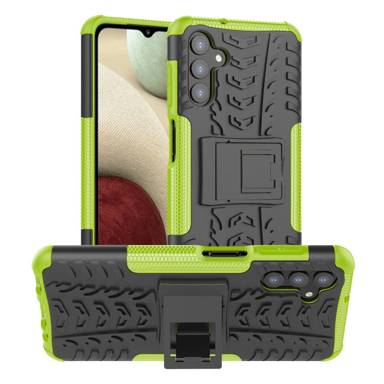For Samsung Galaxy A13 5G Tire Texture Shockproof TPU+PC Phone Case with Holder