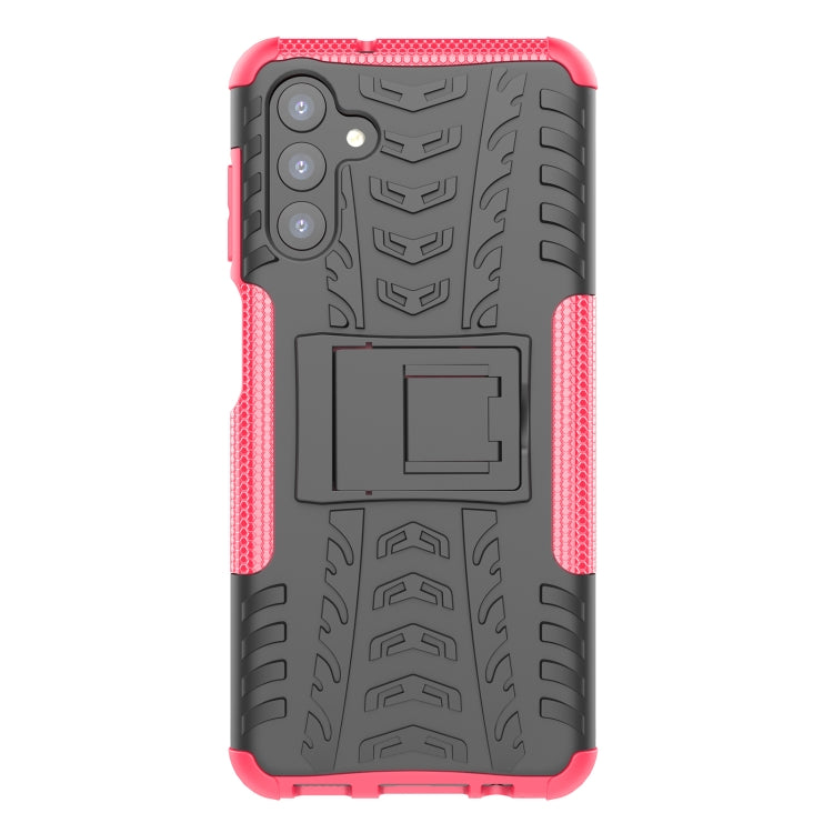 For Samsung Galaxy A13 5G Tire Texture Shockproof TPU+PC Phone Case with Holder