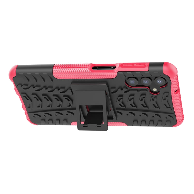 For Samsung Galaxy A13 5G Tire Texture Shockproof TPU+PC Phone Case with Holder