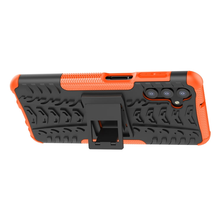 For Samsung Galaxy A13 5G Tire Texture Shockproof TPU+PC Phone Case with Holder