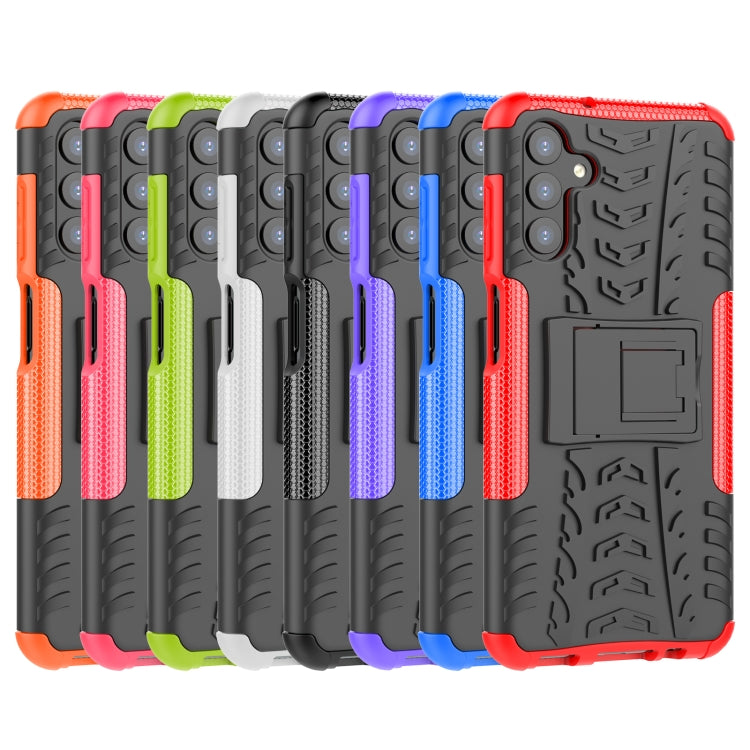For Samsung Galaxy A13 5G Tire Texture Shockproof TPU+PC Phone Case with Holder