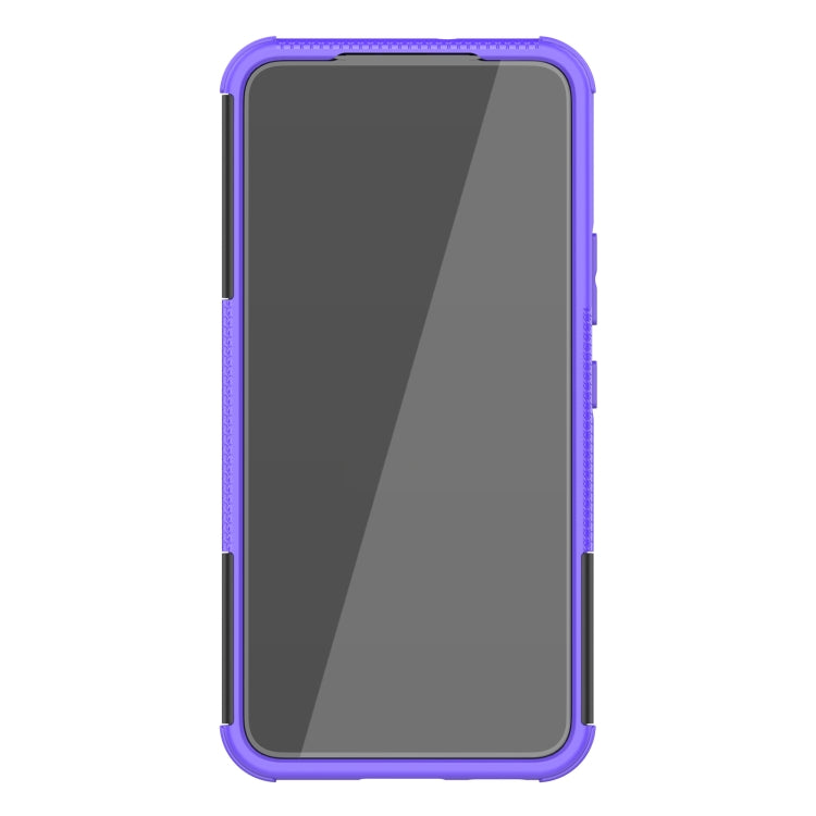 For Samsung Galaxy S22 5G Tire Texture Shockproof TPU+PC Phone Case with Holder