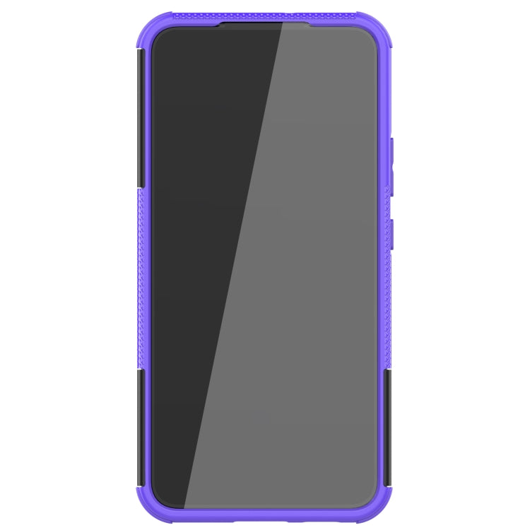 For Samsung Galaxy S22+ 5G Tire Texture Shockproof TPU+PC Phone Case with Holder