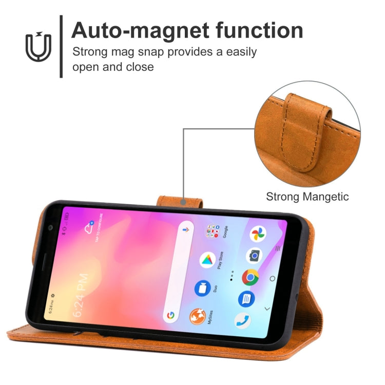 Leather Phone Case For Alcatel TCL A3X A600DL
