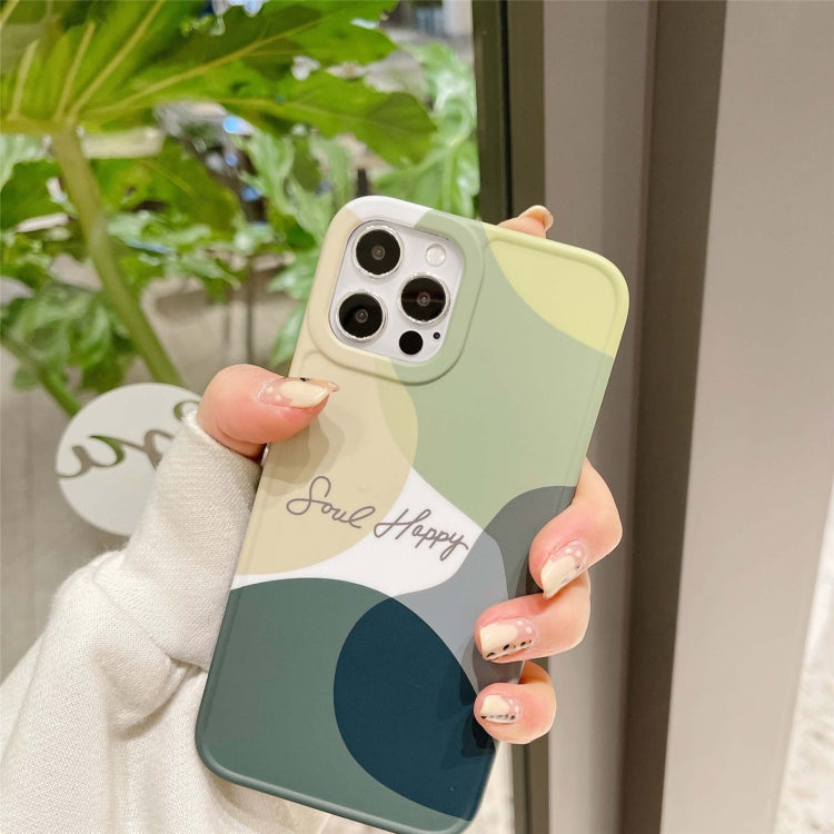 For iPhone 13 Pro Max Painted Pattern IMD Shockproof Protective Phone Case