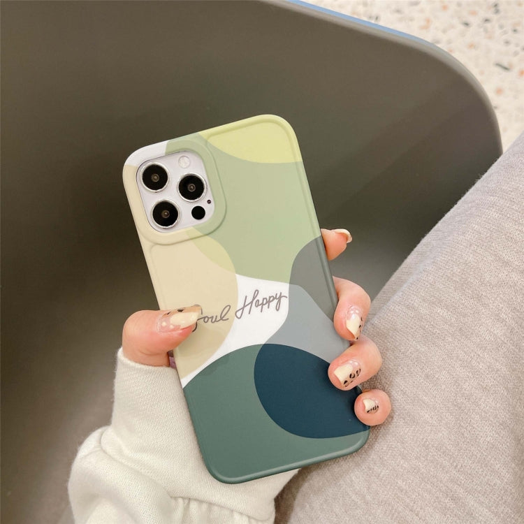 For iPhone 13 Painted Pattern IMD Shockproof Protective Phone Case