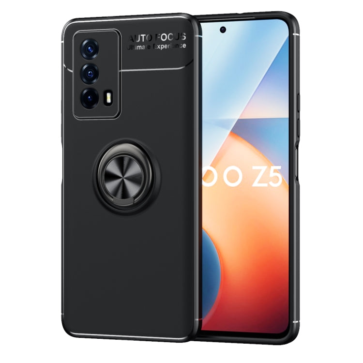 For vivo iQOO Z5 Metal Ring Holder 360 Degree Rotating TPU Phone Case