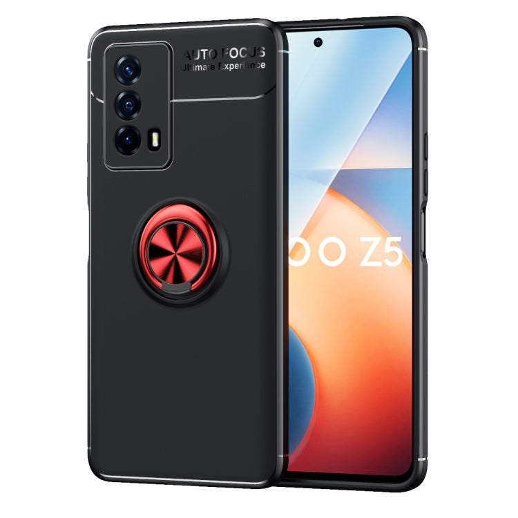 For vivo iQOO Z5 Metal Ring Holder 360 Degree Rotating TPU Phone Case