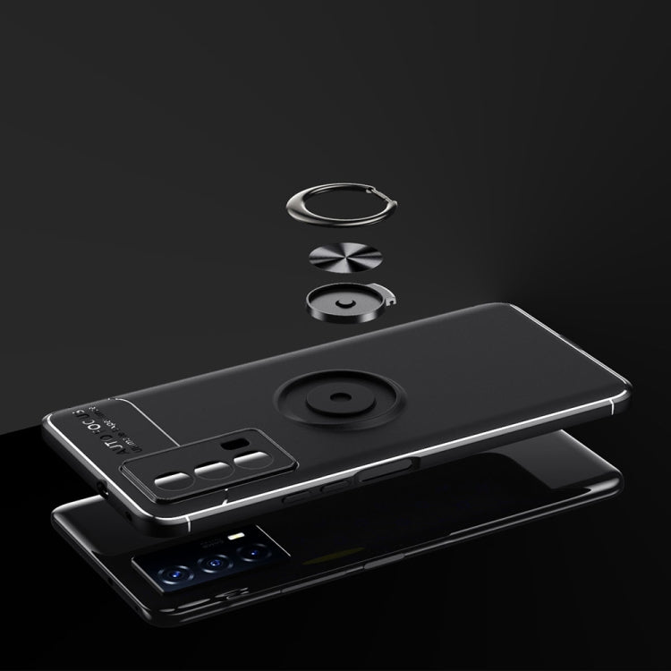 For vivo iQOO Z5 Metal Ring Holder 360 Degree Rotating TPU Phone Case