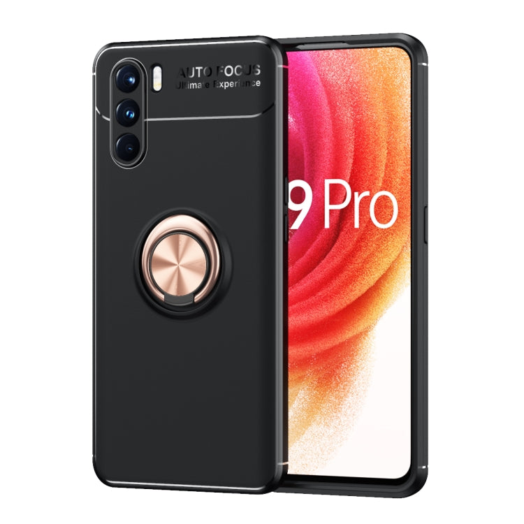 For OPPO K9 Pro Metal Ring Holder 360 Degree Rotating TPU Phone Case