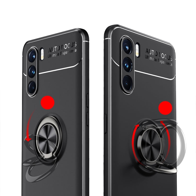 For OPPO K9 Pro Metal Ring Holder 360 Degree Rotating TPU Phone Case