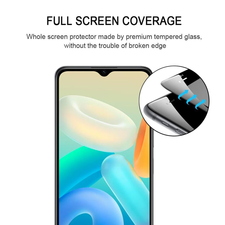 25 PCS Full Glue Cover Screen Protector Tempered Glass Film For vivo Y76s