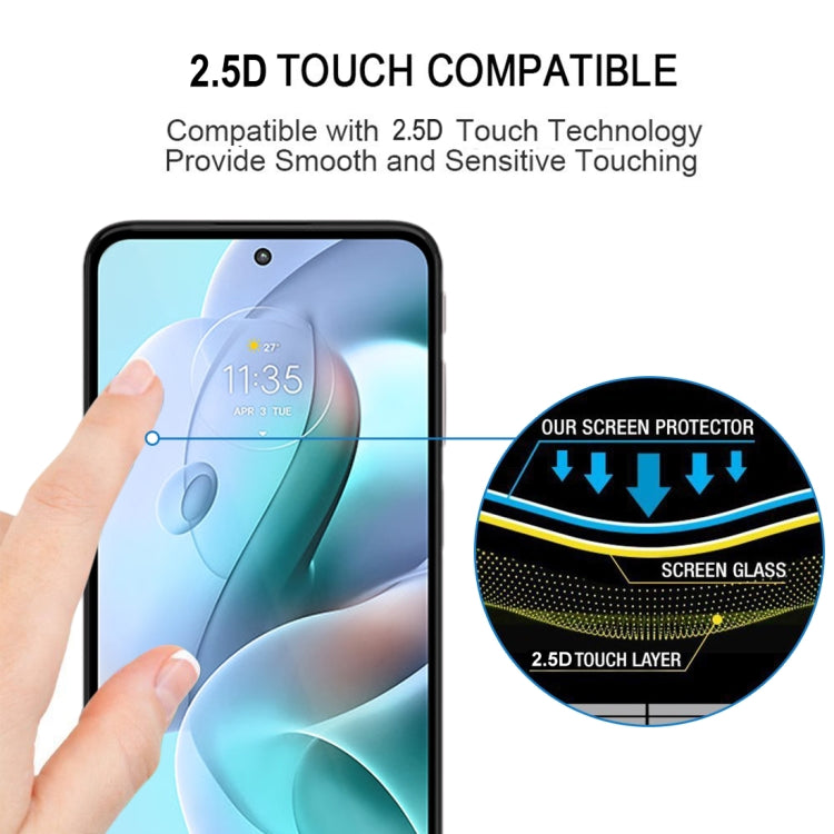 25 PCS Full Glue Cover Screen Protector Tempered Glass Film For Motorola Moto G41