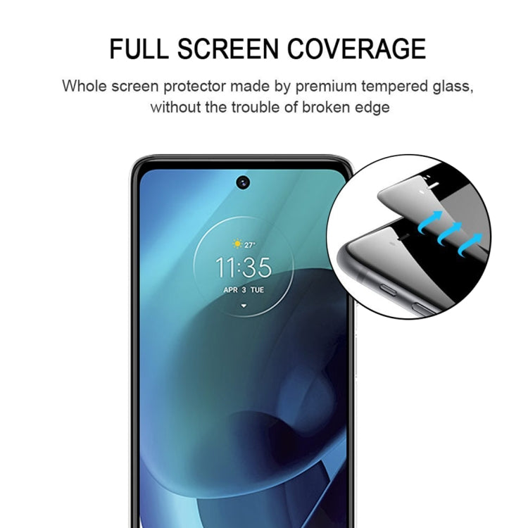 25 PCS Full Glue Cover Screen Protector Tempered Glass Film For Motorola Moto G51 5G