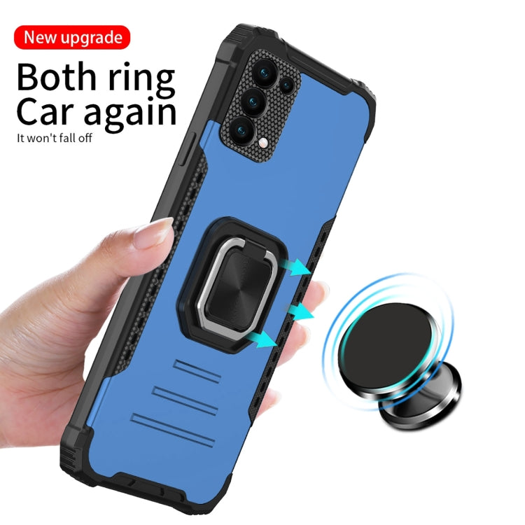 For Samsung Galaxy J2 Prime G532 Fine Hole Version Fierce Warrior Series Armor All-inclusive Shockproof Aluminum Alloy + TPU Phone Case with Ring Holder
