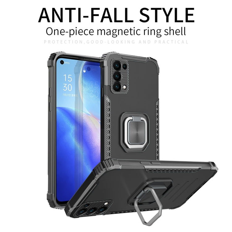 For Samsung Galaxy J2 Prime G532 Fine Hole Version Fierce Warrior Series Armor All-inclusive Shockproof Aluminum Alloy + TPU Phone Case with Ring Holder