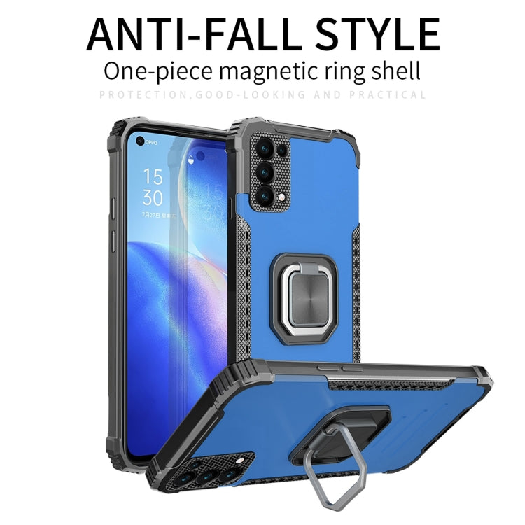 For Samsung Galaxy A03s 166mm Fierce Warrior Series Armor All-inclusive Shockproof Aluminum Alloy + TPU Phone Case with Ring Holder