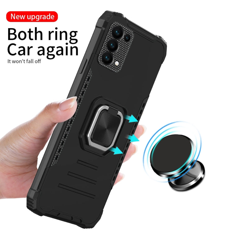 For Samsung Galaxy A03s 166mm Fierce Warrior Series Armor All-inclusive Shockproof Aluminum Alloy + TPU Phone Case with Ring Holder