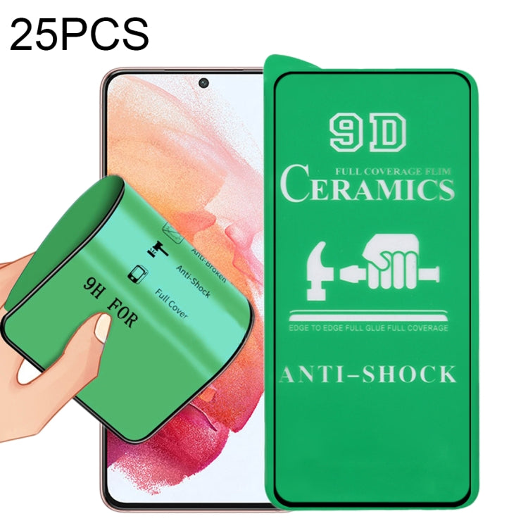 For Samsung Galaxy S21 5G 25pcs 9D Full Screen Glue Ceramic Film