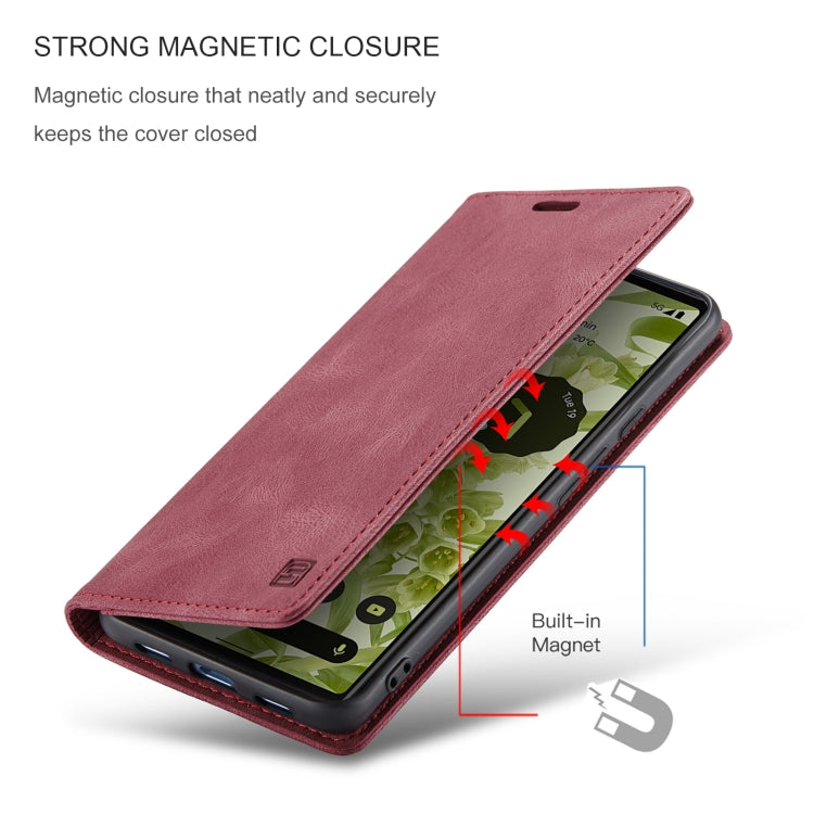 For Google Pixel 6 AutSpace A01 Retro Skin-feel Crazy Horse Texture Horizontal Flip Leather Case with Holder & Card Slots & Wallet & RFID