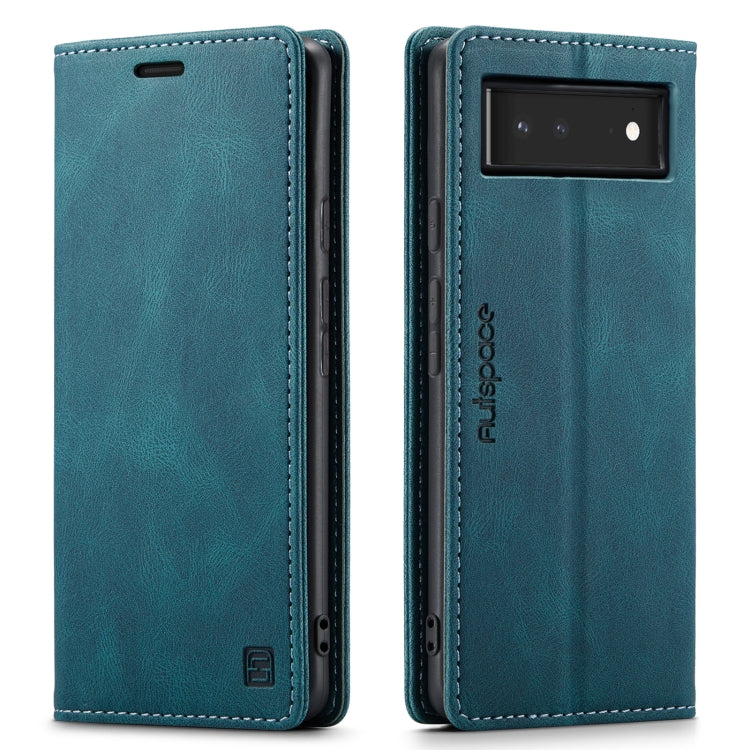 For Google Pixel 6 AutSpace A01 Retro Skin-feel Crazy Horse Texture Horizontal Flip Leather Case with Holder & Card Slots & Wallet & RFID