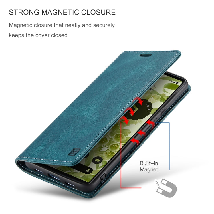 For Google Pixel 6 AutSpace A01 Retro Skin-feel Crazy Horse Texture Horizontal Flip Leather Case with Holder & Card Slots & Wallet & RFID