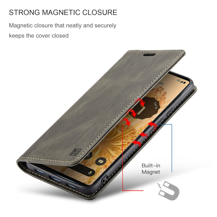 For Google Pixel 6 Pro AutSpace A01 Retro Skin-feel Crazy Horse Texture Horizontal Flip Leather Case with Holder & Card Slots & Wallet & RFID