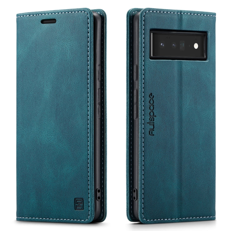 For Google Pixel 6 Pro AutSpace A01 Retro Skin-feel Crazy Horse Texture Horizontal Flip Leather Case with Holder & Card Slots & Wallet & RFID