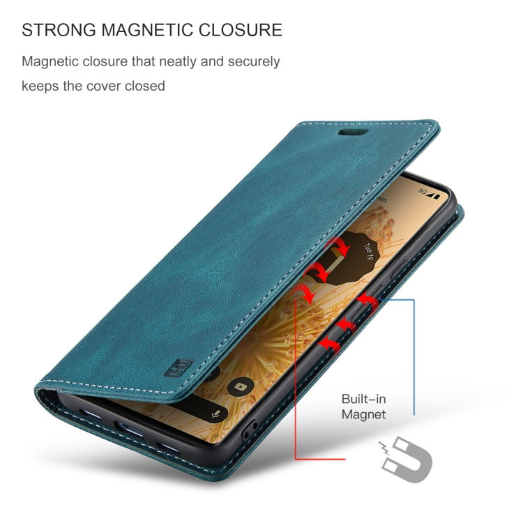 For Google Pixel 6 Pro AutSpace A01 Retro Skin-feel Crazy Horse Texture Horizontal Flip Leather Case with Holder & Card Slots & Wallet & RFID