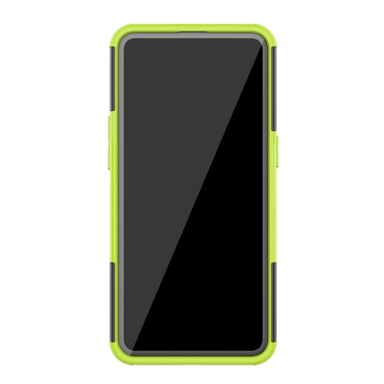 For OPPO Realme 5 Pro Tire Texture Shockproof TPU+PC Protective Case with Holder