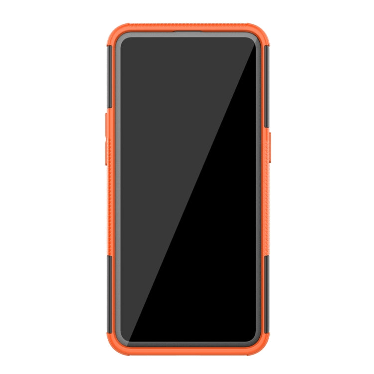 For OPPO Realme 5 Pro Tire Texture Shockproof TPU+PC Protective Case with Holder