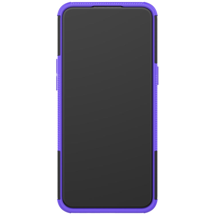 For OPPO Realme 5 Tire Texture Shockproof TPU+PC Protective Case with Holder