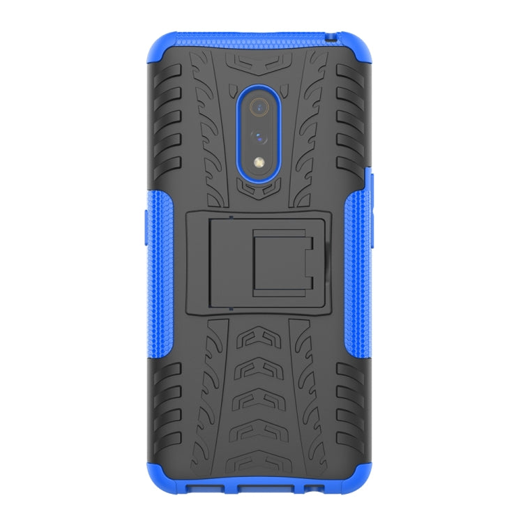 For OPPO Realme X Tire Texture Shockproof TPU+PC Protective Case with Holder