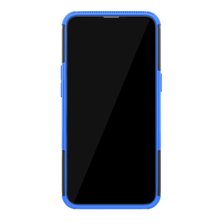 For OPPO Realme 3 Tire Texture Shockproof TPU+PC Protective Case with Holder