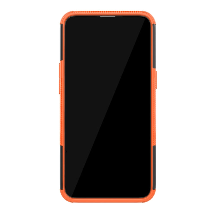 For OPPO Realme 3 Tire Texture Shockproof TPU+PC Protective Case with Holder