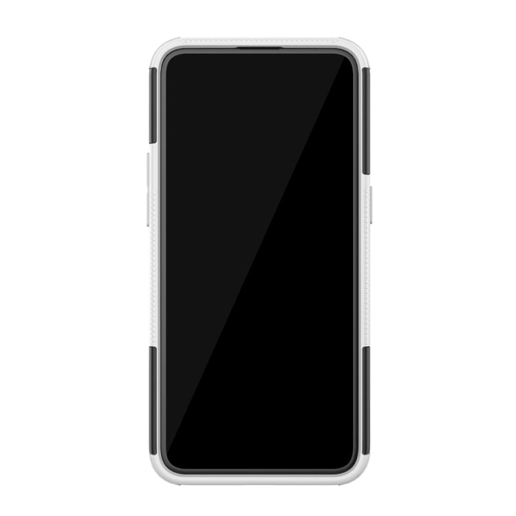 For OPPO Realme C2 Tire Texture Shockproof TPU+PC Protective Case with Holder