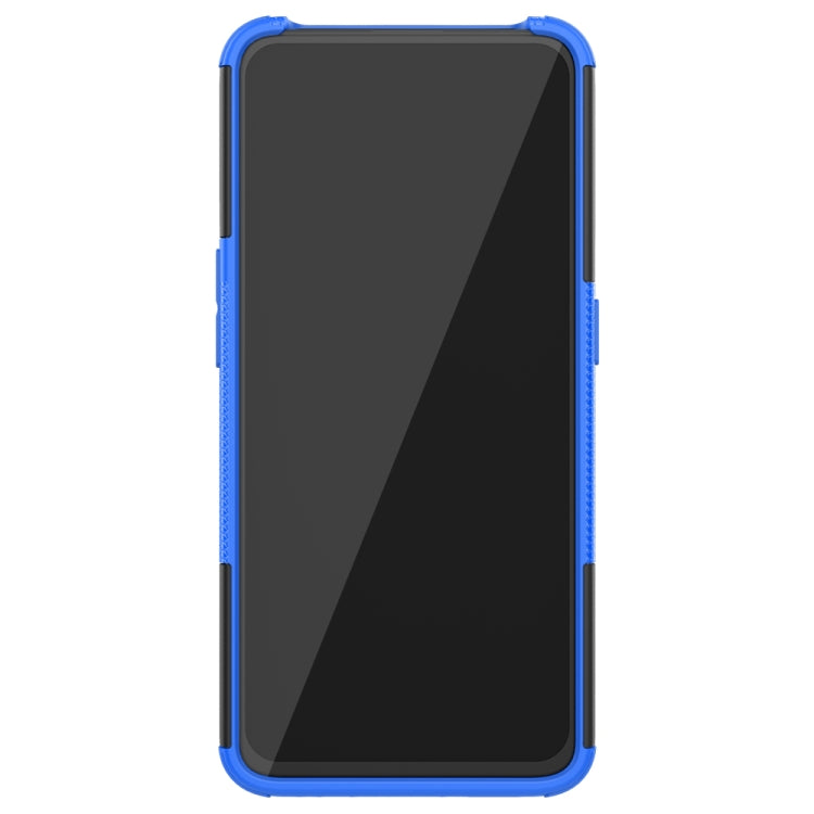 For OPPO Reno2 Tire Texture Shockproof TPU+PC Protective Case with Holder