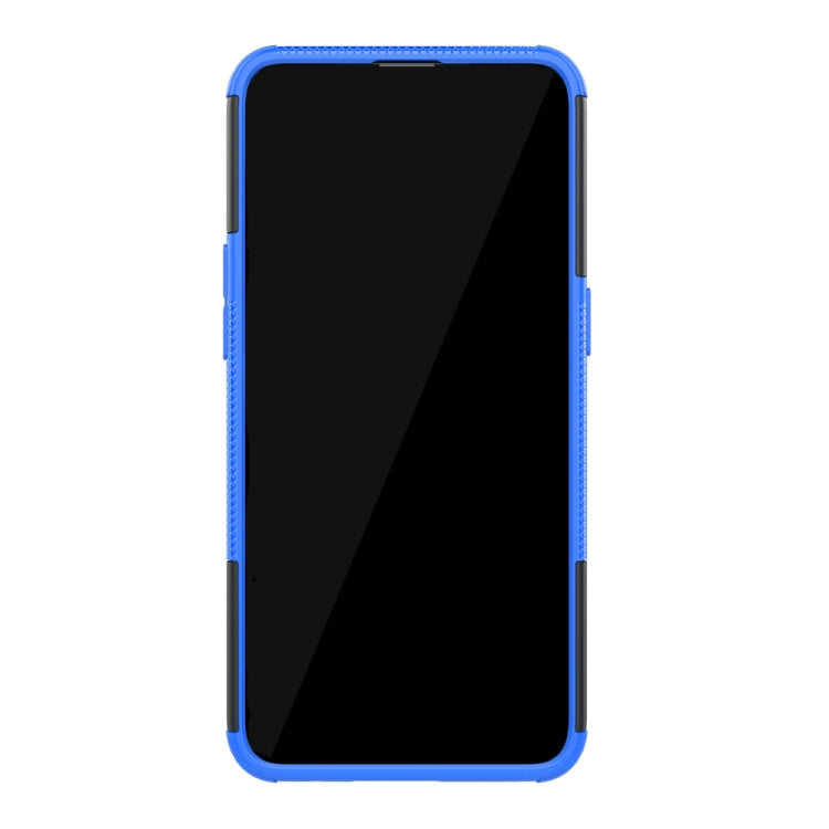 For OPPO Realme 3 Pro Tire Texture Shockproof TPU+PC Protective Case with Holder